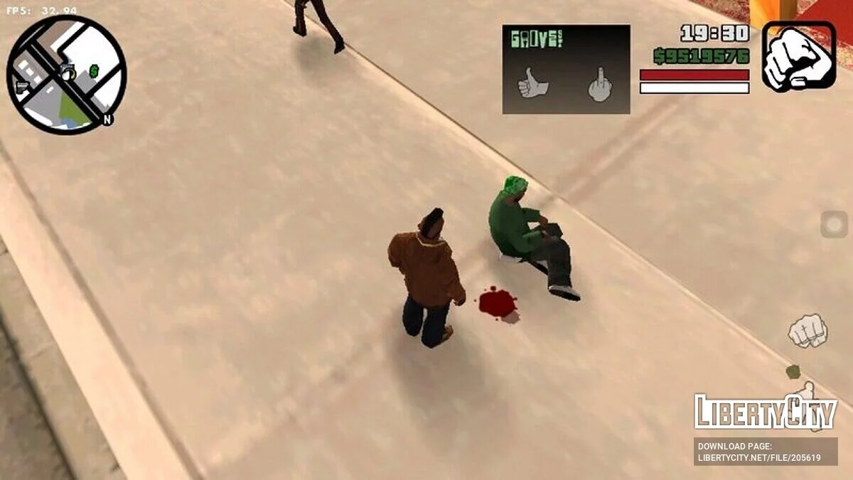 Вылечить раненого братка / GTA San Andreas (iOS, Android)