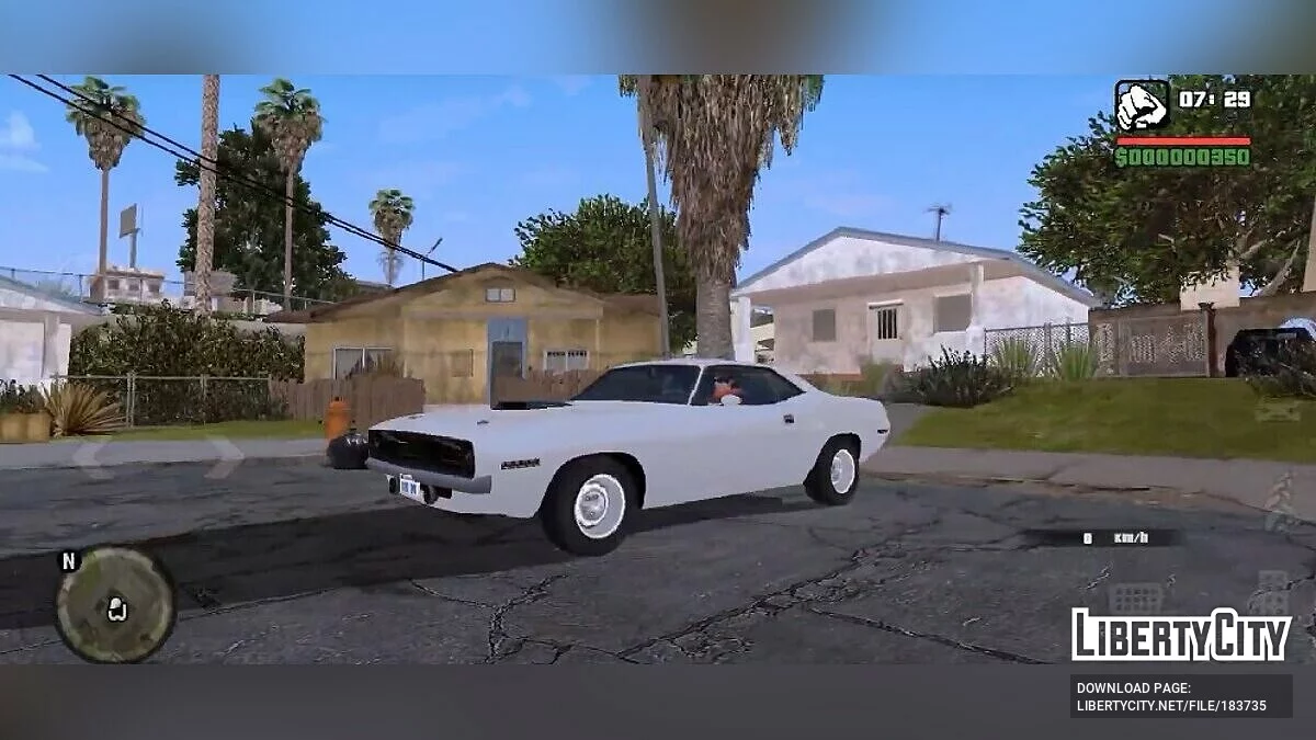 Звук двигателя Plymouth Hemi Cuda 6.2L / GTA San Andreas (iOS, Android)