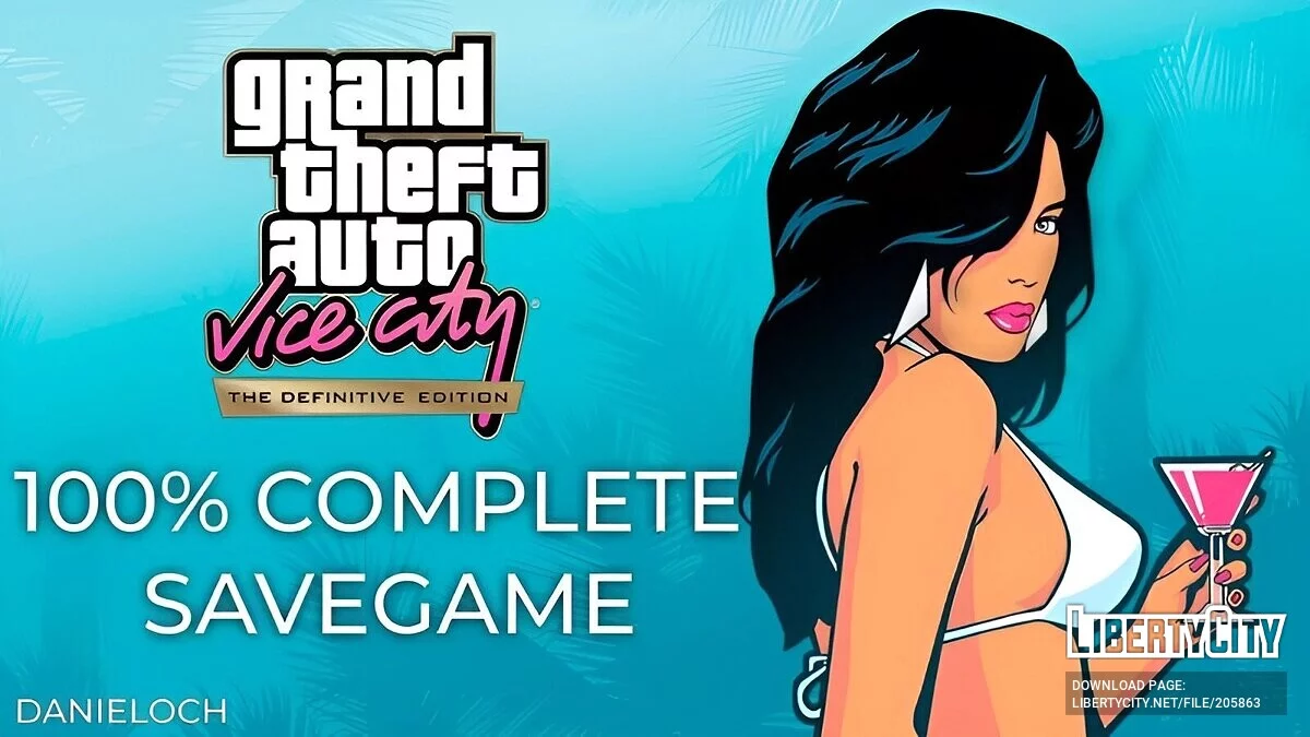 100% Save Game «Игра пройдена на 100%» / GTA Vice City: The Definitive Edition